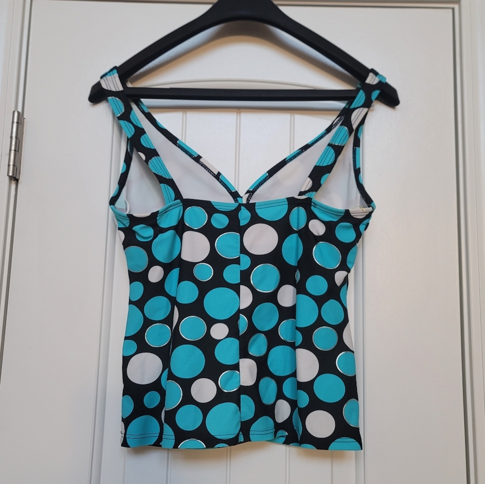 Solana Bay Swim top Blue, white, and black Sz-M